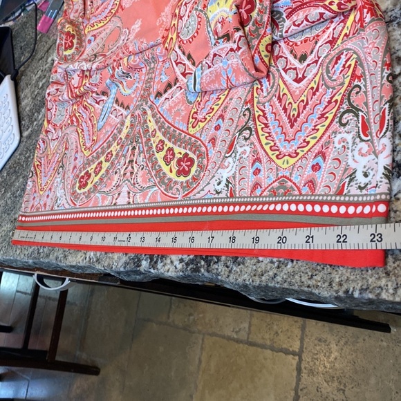 London Times Shift Dress with Paisley Design in Orange Size 10​ - Picture 10 of 11